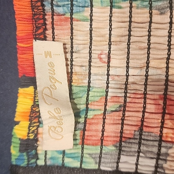 NWOT Belle Poque Summer Dress Bold Print Pin Up Girls Hibiscus Island Sz Med - Picture 7 of 12